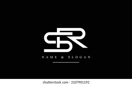 SR, RS, S, R abstract letters logo monogram