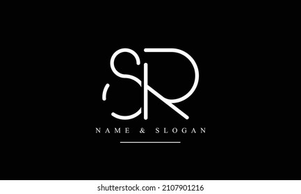 SR, RS, S, R abstract letters logo monogram