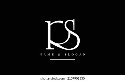 SR, RS, S, R abstrakte Buchstaben Logo-Monogramm