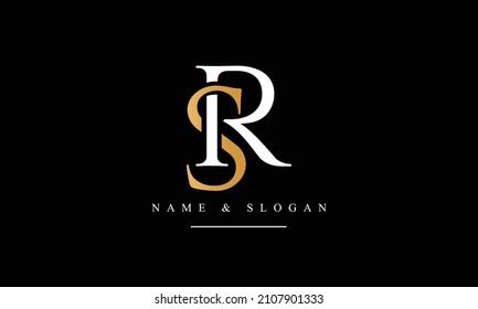 SR, RS, S, R abstract letters logo monogram