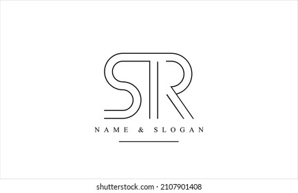 SR, RS, S, R abstract letters logo monogram