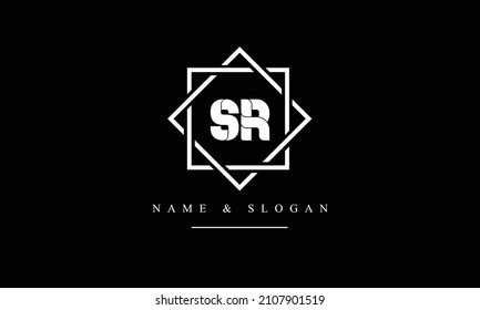 SR, RS, S, R abstrakte Buchstaben Logo-Monogramm