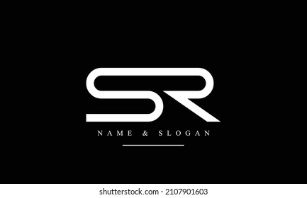 SR, RS, S, R abstract letters logo monogram