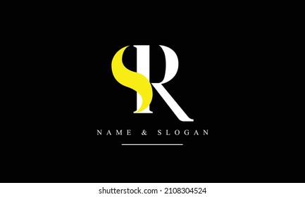 SR, RS, S, R abstrakte Buchstaben Logo-Monogramm