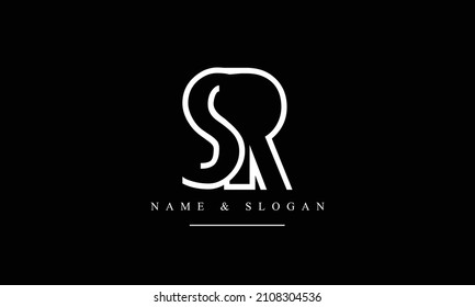 SR, RS, S, R abstrakte Buchstaben Logo-Monogramm