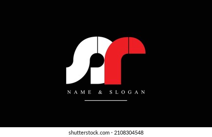 SR, RS, S, R abstract letters logo monogram