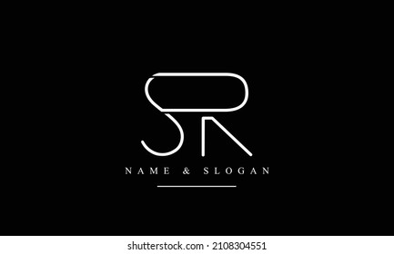 SR, RS, S, R abstract letters logo monogram