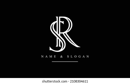 SR, RS, S, R abstract letters logo monogram