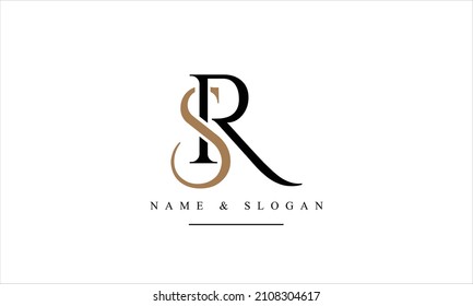 SR, RS, S, R abstract letters logo monogram