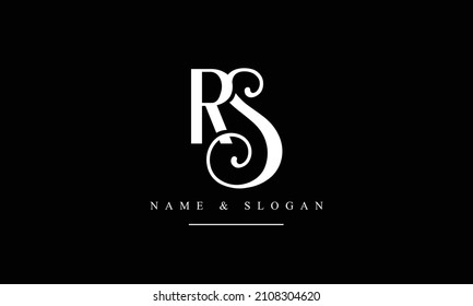 SR, RS, S, R abstract letters logo monogram