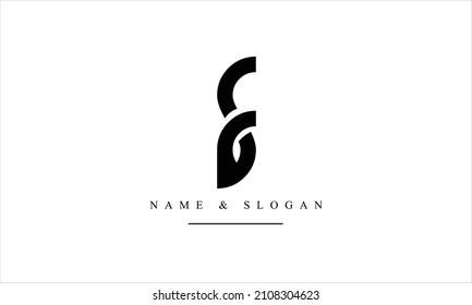 SR, RS, S, R abstract letters logo monogram