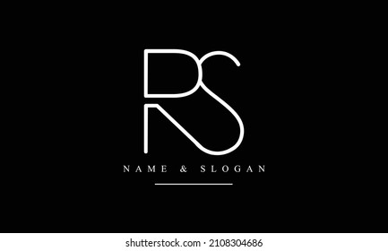 SR, RS, S, R abstract letters logo monogram