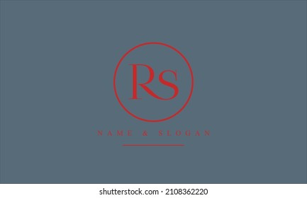 SR, RS, S, R abstract letters logo monogram