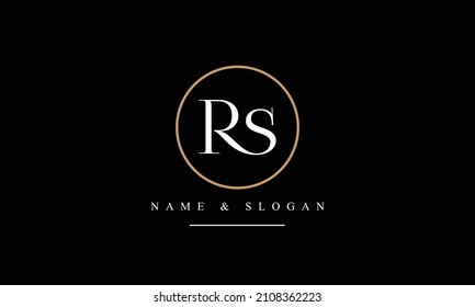 SR, RS, S, R abstract letters logo monogram