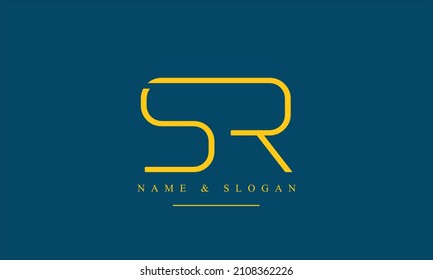 SR, RS, S, R abstract letters logo monogram