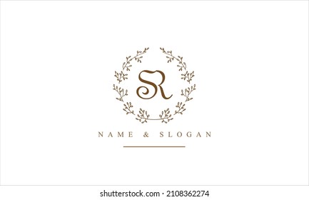 SR, RS, S, R abstract letters logo monogram