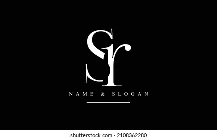 SR, RS, S, R abstrakte Buchstaben Logo-Monogramm