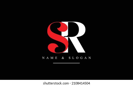 SR, RS, S, R abstrakte Buchstaben Logo-Monogramm