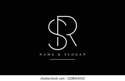 SR, RS, S, R abstract letters logo monogram