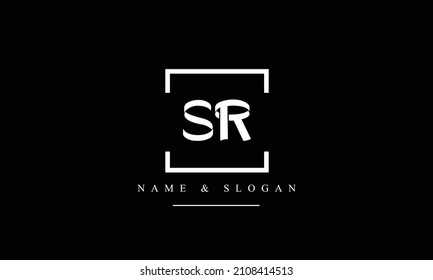 SR, RS, S, R abstrakte Buchstaben Logo-Monogramm