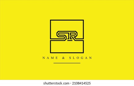 SR, RS, S, R abstract letters logo monogram