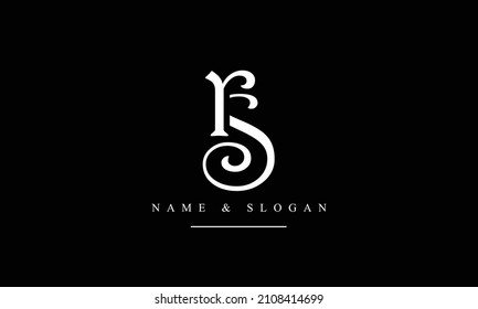 SR, RS, S, R abstract letters logo monogram