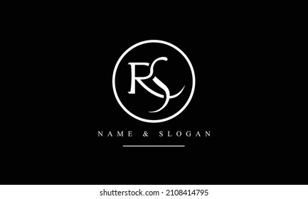 SR, RS, S, R abstract letters logo monogram