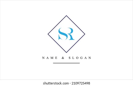 SR, RS, S, R abstrakte Buchstaben Logo-Monogramm