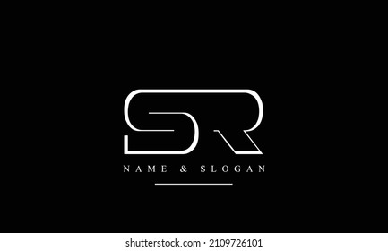 SR, RS, S, R abstract letters logo monogram