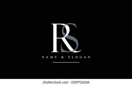 SR, RS, S, R abstract letters logo monogram