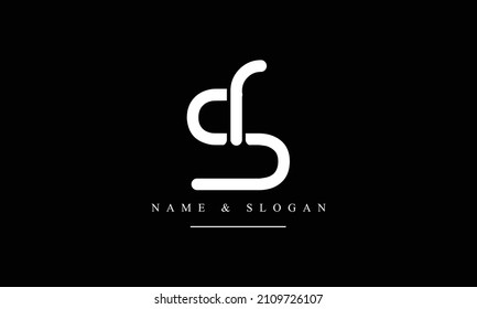 SR, RS, S, R abstract letters logo monogram