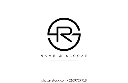 SR, RS, S, R abstract letters logo monogram