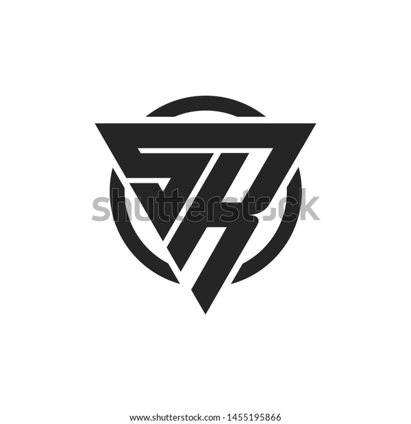 Sr Rs Triangle Logo Circle Monogram Stock Vector Royalty Free