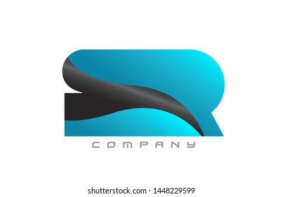 SR S R blue black alphabet combination letter logo design suitable for a company or business