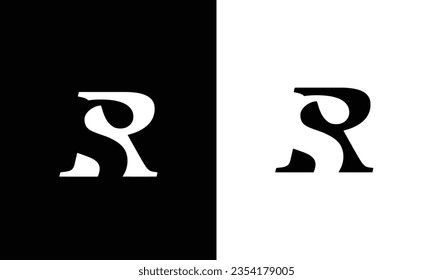 SR S R Letter Logo Alphabet Design Template Vector