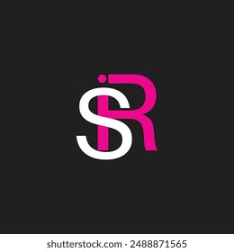 SR S R Letter Logo Design with a Creative Cut.
