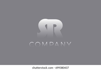 SR S R letter logo combination pastel blue alphabet vector creative company icon design template modern
