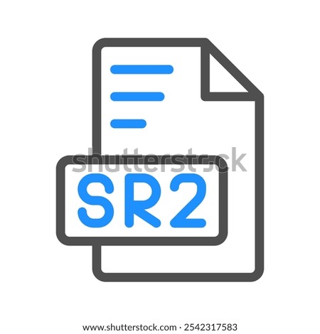 Sr2 colored outline icons for files and documents, can be used for websites, UI and mobile apps.