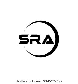 SRA letter logo design with white background in illustrator. Vector logo, calligraphy designs for logo, Poster, Invitation, etc.