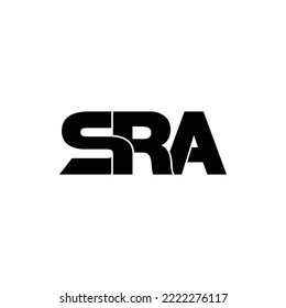 SRA letter monogram logo design vector