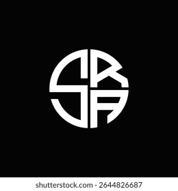 Logotipo SRA ícone SRA monograma SRA letra SRA minimalista Círculo plana Design de logotipo abstrato moderno exclusivo.
