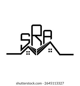 SRA Real State logo design, SRA logotipo simples e moderno. SRA design de alfabeto luxuoso  