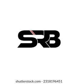 SRB letter monogram logo design vector