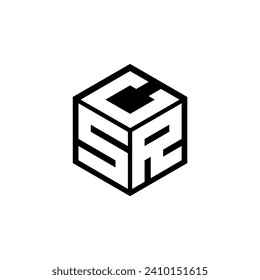 SRC letter logo design with white background in illustrator. Vector logo, calligraphy designs for logo, Poster, Invitation, etc.