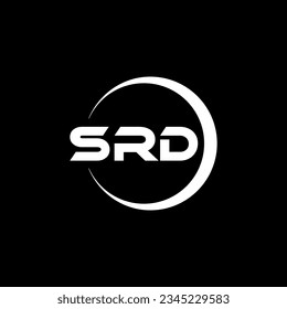 SRD letter logo design with white background in illustrator. Vector logo, calligraphy designs for logo, Poster, Invitation, etc.