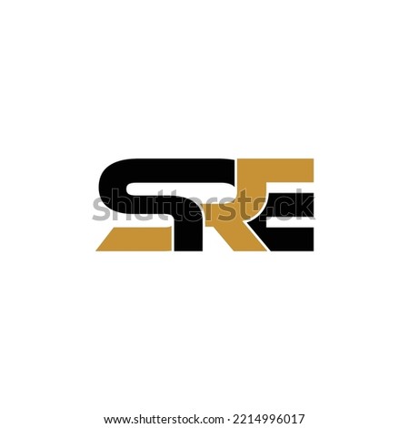 SRE letter monogram logo design vector