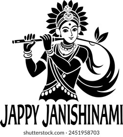 Sree krishna janmashtomi vector illustration 