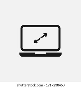 Sreeen resolution icon isolated on white background.Eps 10