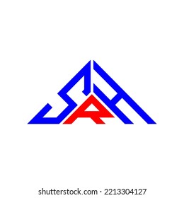 SRH letter logo creative design with vector graphic, SRH simple and modern logo in triangle shape.