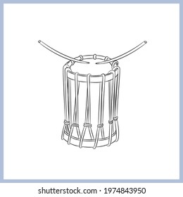 sri guru chenda musical drum vector  illustration